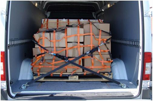 Сетки для крепления груза в автотранспорте